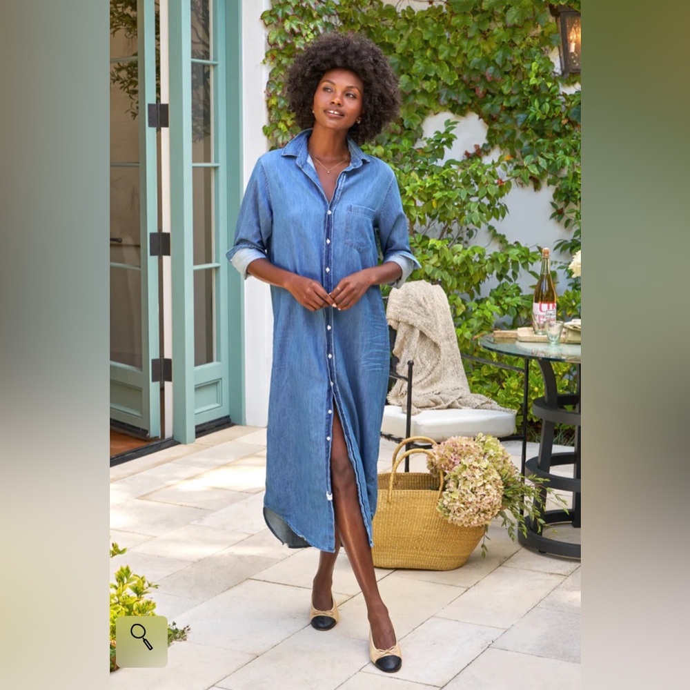 FRANK & EILEEN
Rory Long Sleeve Denim Maxi Shirtdress size XXS